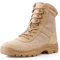 LUDEY Einsatzstiefel Herren Zipper Kampfstiefel Springerstiefel Militär stiefel Tactical Boots Herren security Schuhe Wanderschuhe Sand 43EU