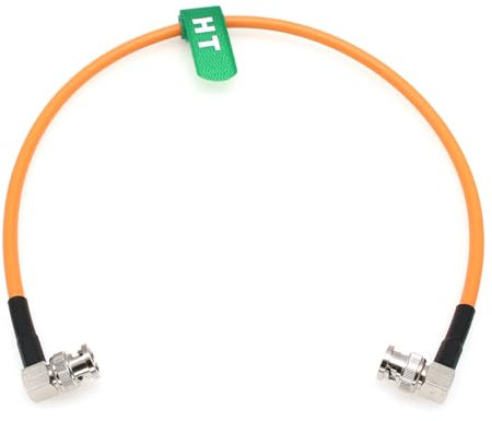 HangTon 12G 4K SDI Video Cable BNC 90 degree for ARRI Alexa Mini Transvideo Steadicam Hollyland Mars 4K Wireless Transmitter Receiver Teradek Blackmagic Camera Monitor 2M