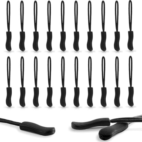 COYUN Tiradores de Cremallera, 20 Pcs Etiqueta de Cremallera, Reparar Cremallera, Reemplazo de Etiqueta de Cremallera, Extensor de la Cremallera, Para Ropa, Mochilas, Maletas Y Manualidades