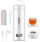 Bollitore elettrico portatile da viaggio, 450 ml, bollitore da viaggio per tè e caffè, spegnimento automatico e protezione a secco con acciaio inossidabile 316, 4 regolatori di temperatura (Bianco)