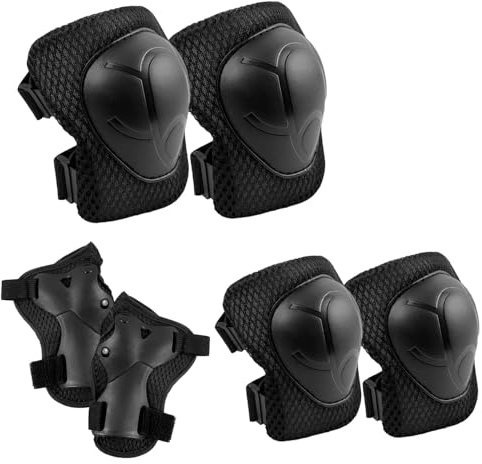 Protection Velo Enfant, 6 en 1 Protection Amovible pour Roller, Trotinette, Patinage et Vélo Extérieur, Convient aux Enfants de 3 à 8 Ans