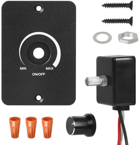 Ruaizel regulador de intensidad de luz LED 12v, atenuador PWM 5A 3 cables para luces LED, para Tiras de luces, para acampadas, barcos, camiones, caravanas