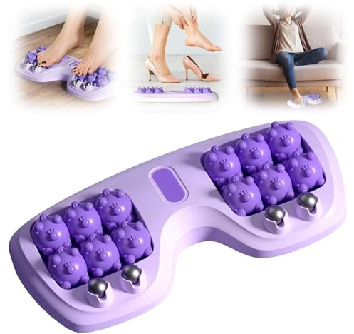 Fußmassageroller, Tragbare Doppel Fußmassagegerät, Massageroller, Foot Massager, Fussmassageroller für Plantarfasziitis & Stress Relief, Fussmassagegerät Geschenk für Frauen und Männer