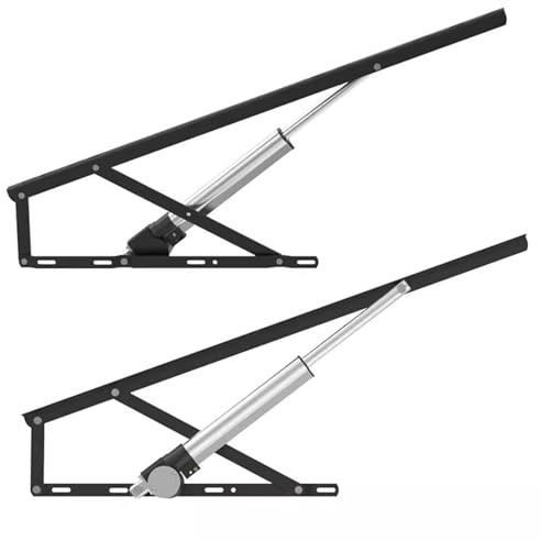 Lot De 2 Rehausseurs De Lit Électriques En Acier Robuste, Tige De Levage Pliable Avec Télécommande, For Lit Coffre De Rangement Et Sommier À Ressorts.(Schwarz,1.1m)