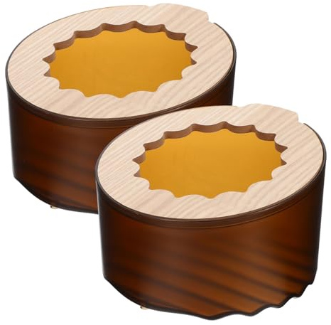 DOITOOL 2pcs Hamster Bath Sandbox Dust Bath Container for Hamster Gerbil Chinchilla Small Animal Sand Box