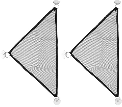 VALICLUD Lot de 2 Hamacs Suspendus pour Lézards en Filet de Colle Noir, Accessoire pour Reptiles, Élargit l'espace de Vie, pour Gecko et Lézard