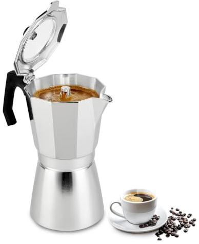 FLOVIA COOK BY NATURE Cafetera Italiana de Aluminio 9 Tazas (450ml)