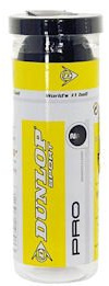 Dunlop Pro Squash Double Yellow Dot 3 Ball Tube