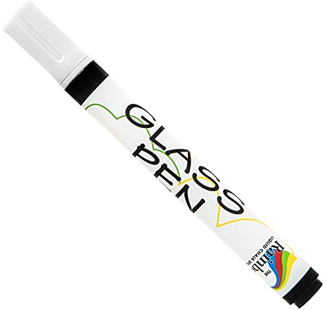Rainbow Chalk Markers GLASS PEN - 5mm White For Writing on WINDOWS GLASS MIRRORS WINDSCREENS DISPLAYS Wet Wipe Erasable Water Based Rain Proof