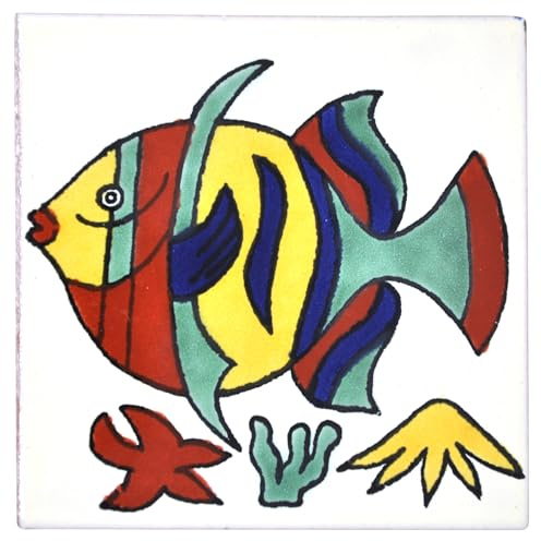 Tumia LAC Handgefertigte Mexikanische Talavera Fliesen Authentischer Stil Edmundo Keramikfliesen für Kunsthandwerk, Küchenrückwand, Wandfliesen und Heimwerker Projekte