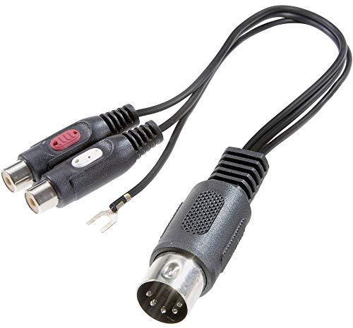 SPEAKA PROFESSIONAL SP-7870284 Cinch-RCA/Connexion DIN Audio Adaptateur Y [1x diode mâle 5 pôles (DIN) - 2X Cinch-RCA