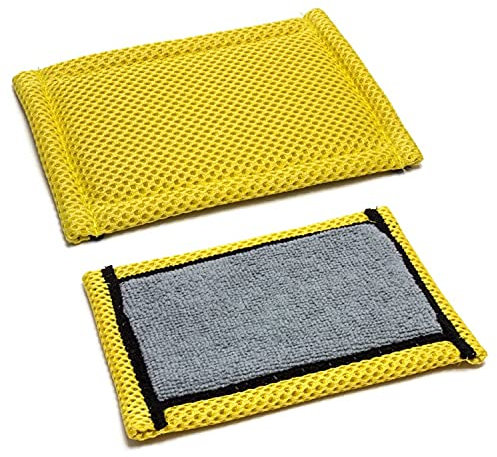 Bug & Tar Scrubber Car Detailing Pads – 2 Pack | Tough, Non-Scratch Cleaning Pads for Removing Stubborn Bugs, Tar, Sap & Road Grime | Perfect for Car Detailing, Windshields, Bumpers & Headlights