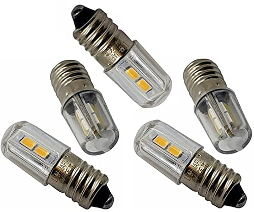 E10 LED 6V - Lampe Birne Schraubsockel Weihnachtsstern Leuchtstern Faltstern Adventstern (5, warmweiß)