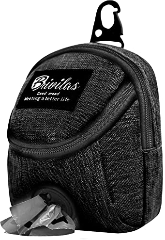 Yoosso Kotbeutelspender für Hunde, Futterbeutel Hundetraining Leckerlitasche Multifunktional mit Kotbeutelspender Leckerlibeutel Hundeleckerli Tasche für Gassigehen Hundetraining(Schwarz)