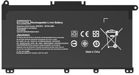 HT03XL 11,4 V 3600 mAh / 41 Wh Batterie pour Ordinateur Portable HP Pavilion 14-CD 14-CE 14-CF 14-CK 14Q-CS 14Q-CY 14S-CF 14S-CR 15-CS 15-DA 15-DB 15-DW 15G-DR 17-BY17-CA HSTNN-DB8R HSTNN-LB8M