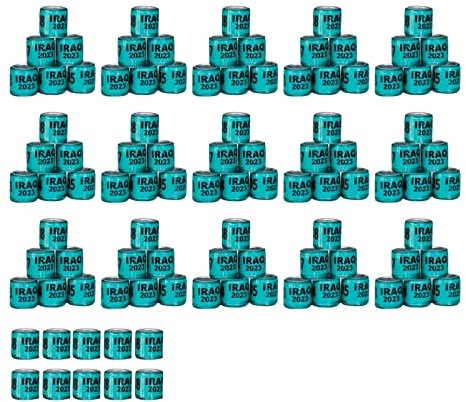 kowaku 100 Stück Taubenringe 8 mm 2023 Taubenbeine, Band für Enten, die meisten erwachsenen Vögel, Geflügel, Grün