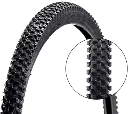 Bayli Neumático de bicicleta de 24 pulgadas, 24 x 1,95 cm, cubierta de bicicleta de montaña, trekking, neumáticos de repuesto para bicicleta de montaña y bicicleta de ciudad, rendimiento fiable, fácil