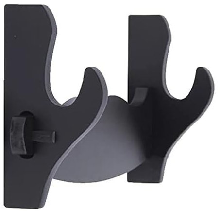Wall Mount Sword Holder Display Stand, Wood Sword Holder Rack For Martial Arts Axe, Knife, Dagger, Lightsaber And Fishing Rod Holder Etc (Black 3 Layer)