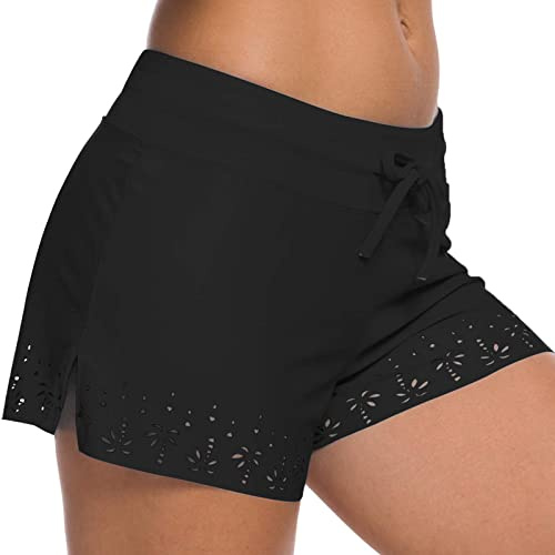 Short De Bain Femme Maillot Grande Taille Boxer Shorts Fille Shorty Bas Noir Blanc Tankini Sport Long Shorties Maillots Regle