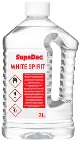 White Spirit 2 litres – Solvent for Cleaning Paint Brushes, Thinning Oil-Based Paint & Degreasing – Multi-Purpose Paint Remover & Cleaner for DIY and Decorating