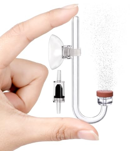 Clscea CO2 Diffuser for Aquarium Plant Mini CO2 Atomizer, U-Shaped-S