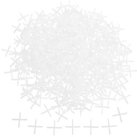 Lurrose 500 espaciadores de baldosas de 1/16 de Pulgada para Pared y Suelo. Clips de nivelación transversales de plástico Que nivelan los Espacios y facilitan la instalación. Accesorios para