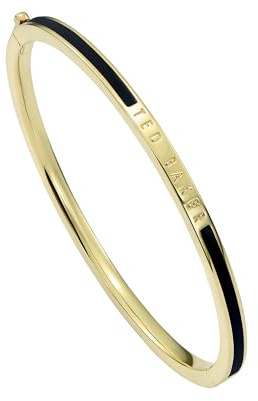 Ted Baker Roley Classic Colour Enamel Slim Bangle for Women (Gold/Black)