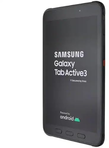Samsung Galaxy Tab Active3 Enterprise Edition 8” Multi Purpose Tablet |64GB & WiFi & LTE (Unlocked) | Biometric Security (SM-T577UZKDN14), Black (Renewed) (WiFi)