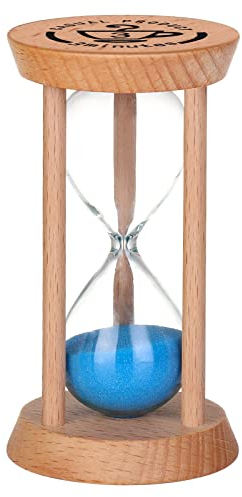 Mini-Sanduhr – Holz-Sanduhr, Timer, Holzfarbe, Werkzeug für Zuhause und Restaurant, 1 Minute