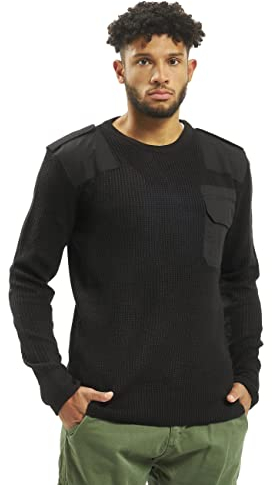 Brandit BW-Pullover - Rundhals, Schwarz, Gr.- L/52