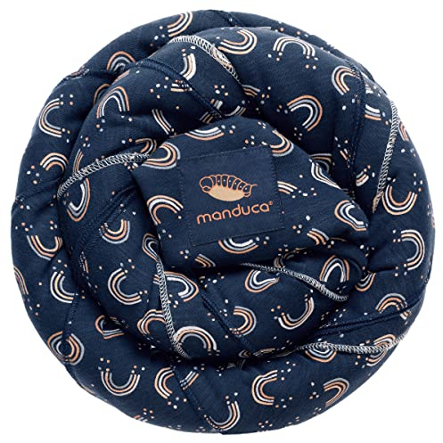 manduca Sling - Elastic Baby Carrier for Newborns from Birth up to 15 Kg - Organic Cotton - GOTS Certified, Rainbow Night