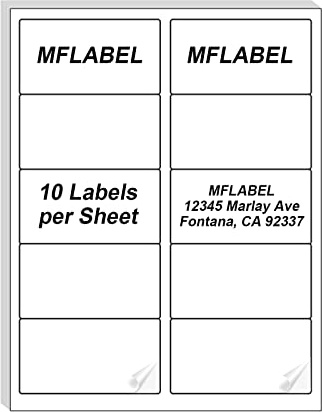 MFLABEL 2x4 Shipping Labels - 500 Adhesive Address Labels for Laser/Inkjet Printer, 50 Sheets FBA Labels, 10-UP Matte White Stickers for Packages, Mail, FBA & Shipping Boxes