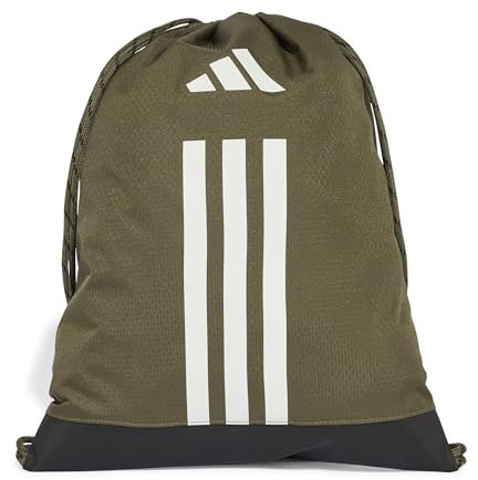 adidas Unisex TRAINING GYMSACK, Olive Strata/White, One Size