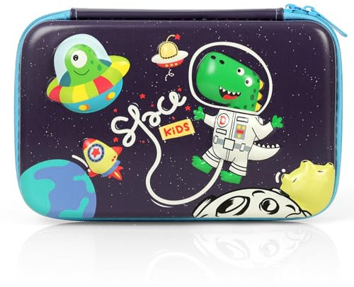 OFFCUP Federmäppchen 3 Fach Federtasche 3D-Eva-Federmäppchen Große Kapazität Etui Stifte Schulmäppchen Federmappe Stiftetasche Mäppchen für Teenager Schule Büro Jungen Mädchen - Dinosaurier