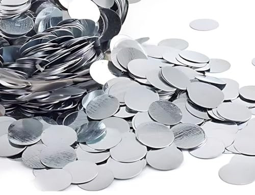 DWFEYOI 100 piezas de placas de metal autoadhesivas de 15 × 0,3 mm, placas de metal adhesivas, base adhesiva para imanes, placas de metal delgadas para soporte magnético