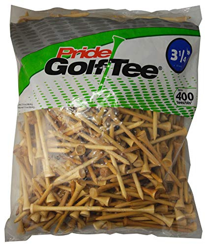 Pride Golf Tee Men Women 400 Count Tees, Natural, 400 Count US