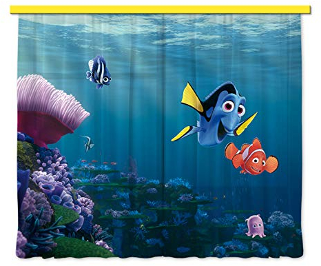 Gardine/Vorhang FCS xl 4323 Kinderzimmer Disney Nemo