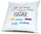 digital print Kopfkissen mit Namen Hadar - Motiv Positive Eigenschaften, 40 cm, 100% Baumwolle, Kuschelkissen, Liebeskissen, Namenskissen, Geschenkidee, Deko