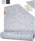 Miqio Design Tischläufer Grau aus Filz | Nachhaltiger Oekotex Filzstoff 150x40 cm abwaschbar | Echtleder Label | Skandinavischer Filzläufer