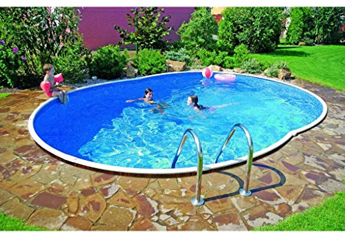 Mountfield AZURO Vario Wood WL2 - Piscina Ovale in Acciaio, 550 x 370 x 120 cm, Solo Piscina, Senza Pellicola Interna