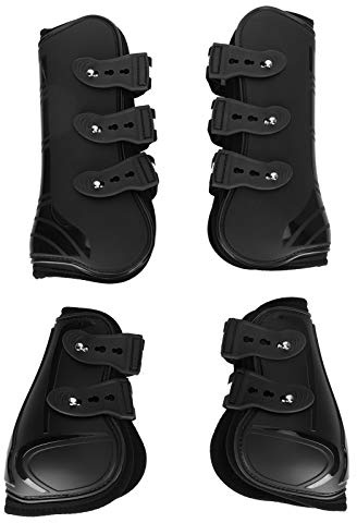 Häst Benskydd Häst Fram Bakbensstövlar Ridning Sen Fetlock Stövlar Stötdämpande Hoppning Tävling Benskydd(XL)