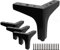 youtu Metall Möbelfüße, 4 Stück Ersatz Dreieck Tischbeine, geeignet für Schrank, Sofa, Couchtisch, TV-Schrank und andere Möbelbeine. (Schwarz 15cm)