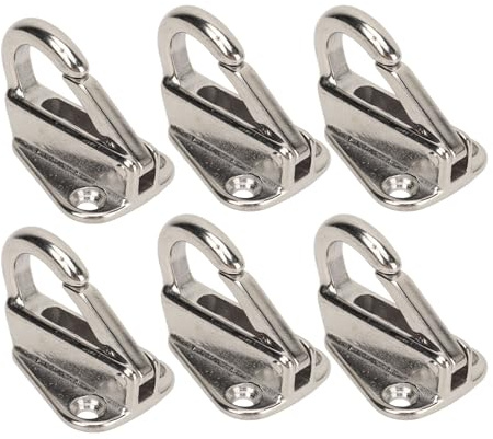 Kuuleyn Marine Hardware Hook, Heavy Duty Boat Hook, 6Pcs Fender Hook Stainless Steel Heavy Duty Spring Buckle Type Fender Hanger for Home Marine Engineering