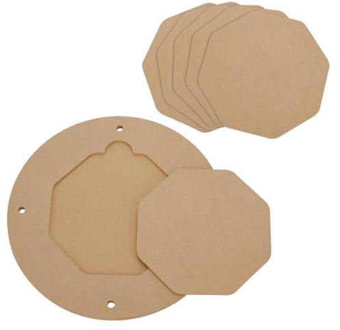 PH PandaHall Mazza Interna per Tornio, Tagliere Portatile in Argilla con 6 Pezzo di Cuscinetti Esagonali, Mazze da Lancio di Argilla Rotonde e Piatte per Realizzare Ceramiche, 30cm