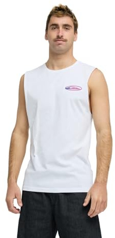 Quiksilver Men's EV Quikglobe Muscle Top T Shirt Top White