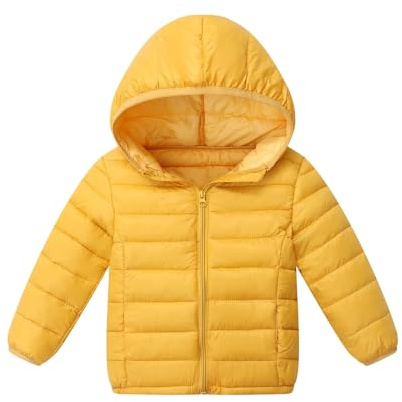 Generisch Doudoune légère pour fille, manteau d'hiver chaud pour garçon, veste d'hiver en peluche, veste de marche pour enfants