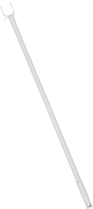 DEARMAMY Asta Appendiabiti Staccabile 85 CM in Carbonio Plastica Bianca Bastone Robusto per Asciugare i Vestiti Palo per Abiti a Lunga Portata per Uso Domestico Facile da Montare e