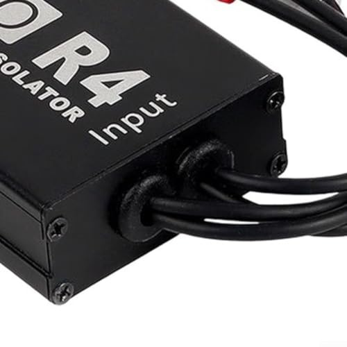 SPORTARC Isolatore per circuito di messa a terra per auto, 4 canali, filtro antirumore per cancello statico RCA ronzio automatico, 14 x 8 x 5 cm