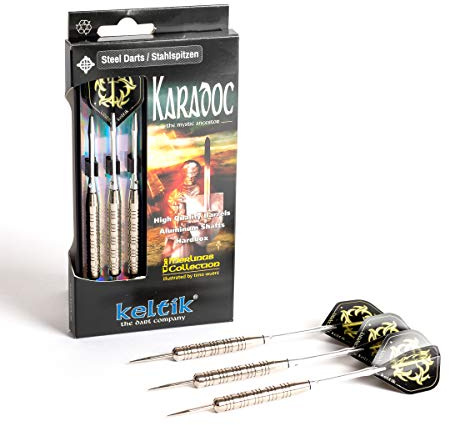 Keltik Steeldart Karadoc 20 g, 23g, Freccette in Acciaio. Unisex Adulto, Argento