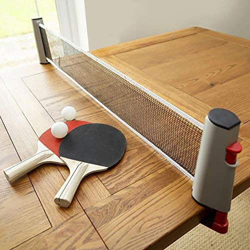 Tobar Table Tennis Set with Expanding Net to Fit Any Table,Red / Black,21044